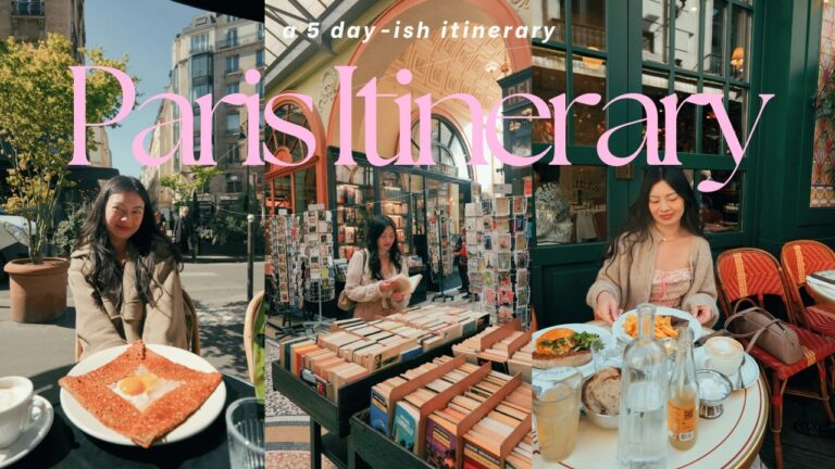 How to spend 5 days in Paris + Itinerary✨ cozy cafes / where to shop / cafes + bakeries vlog