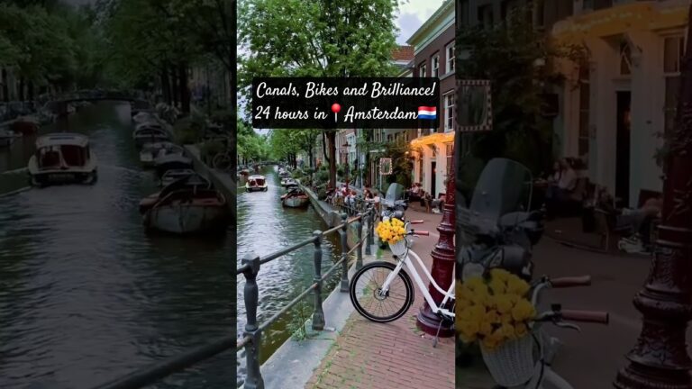 Canals, Bikes, and Brilliance: 24 Hours in Amsterdam #travel #shorts #amsterdam