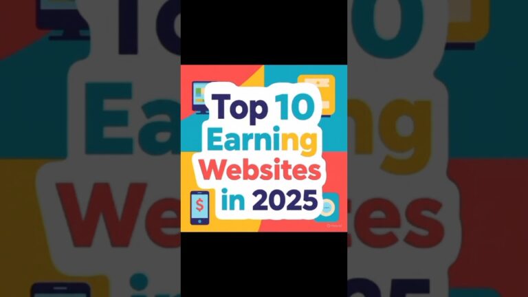 Top 10 Earning Websites in 2025 #earnmoneyonline #shorts