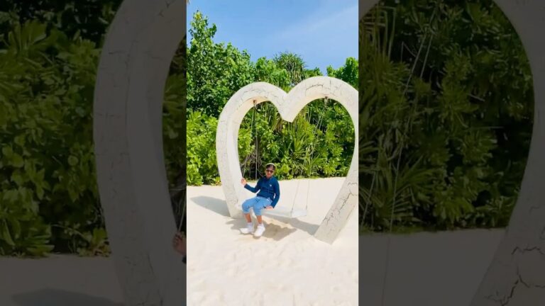 Sun Siyam Maldives Magic in One Swing 💕 #kunjoozymedia #shorts