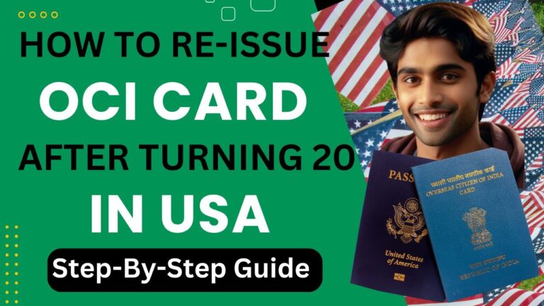 How to RE-issue OCI after turning 20 in USA | Step-by-Step Guide