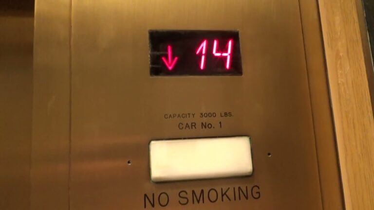 Old Schindler Traction Elevators at The San Luis Hotel in Galveston, TX