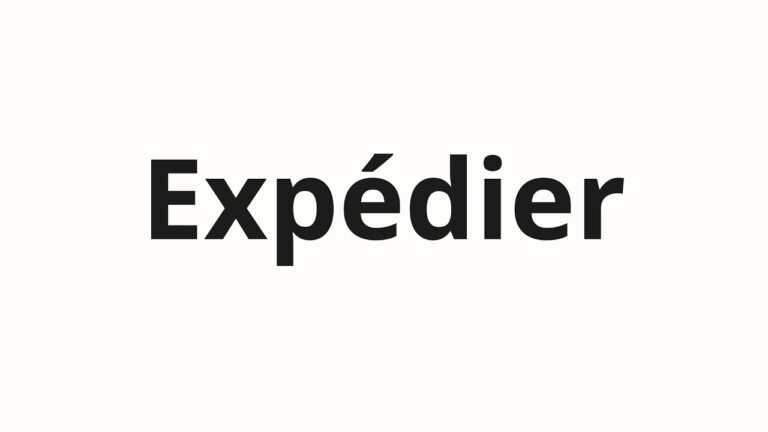 How to pronounce Expédier