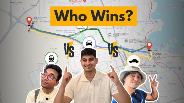 Which Is Faster In The Richest Middle East Country? Car vs Uber vs Metro