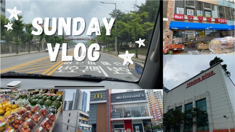 A SUNDAY IN KOREA 🇰🇷 Grocery Shopping 🛒 Korean McDonald’s 🍟🍔