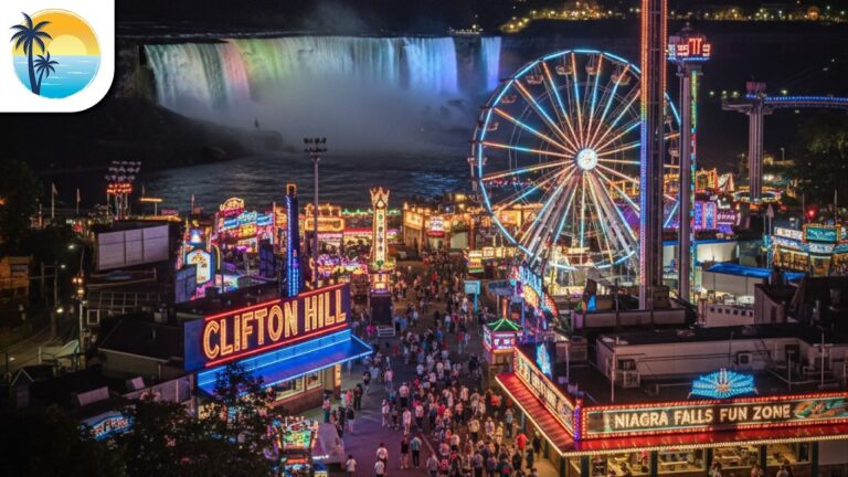 Niagara Falls Night Walk Clifton Hill & Copacabana