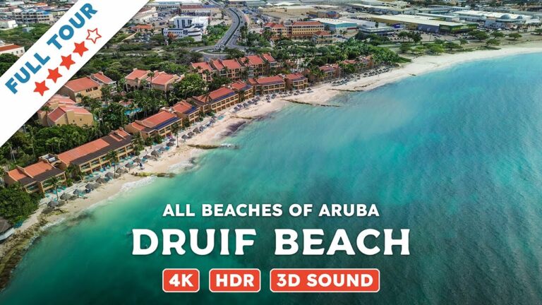 Druif Beach, Aruba — Beach Walking Videos of ALL Beaches of Aruba (4K, HDR, 3D Sound)