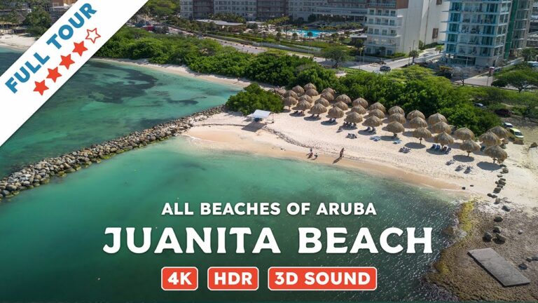 Juanita Beach, Aruba — Beach Walking Videos of ALL Beaches of Aruba (4K, HDR, 3D Sound)