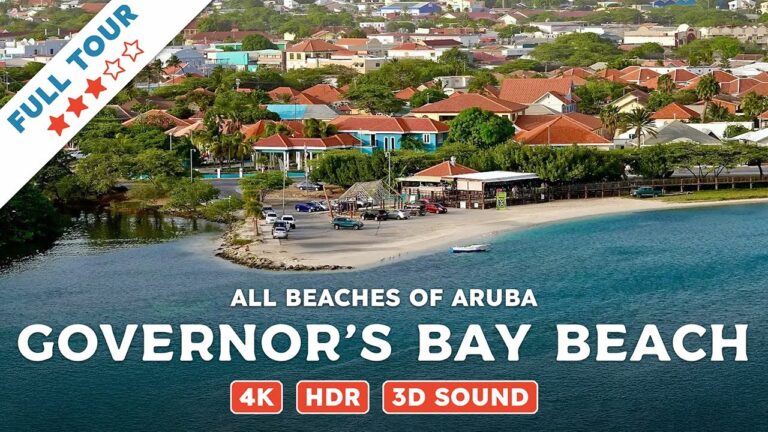 Governor's Bay Beach, Aruba — Beach Walking Videos of ALL Beaches of Aruba (4K, HDR, 3D Sound)