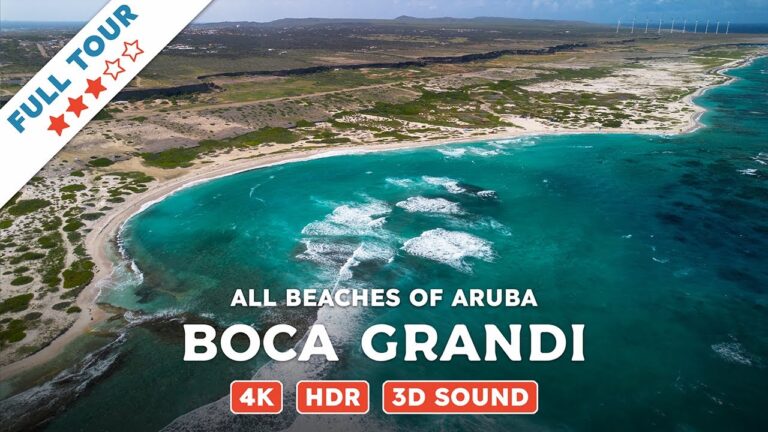 Boca Grandi, Aruba — Beach Walking Videos of ALL Beaches of Aruba (4K, HDR, 3D Sound)