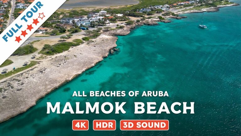 Malmok Beach, Aruba — Beach Walking Videos of ALL Beaches of Aruba (4K, HDR, 3D Sound)