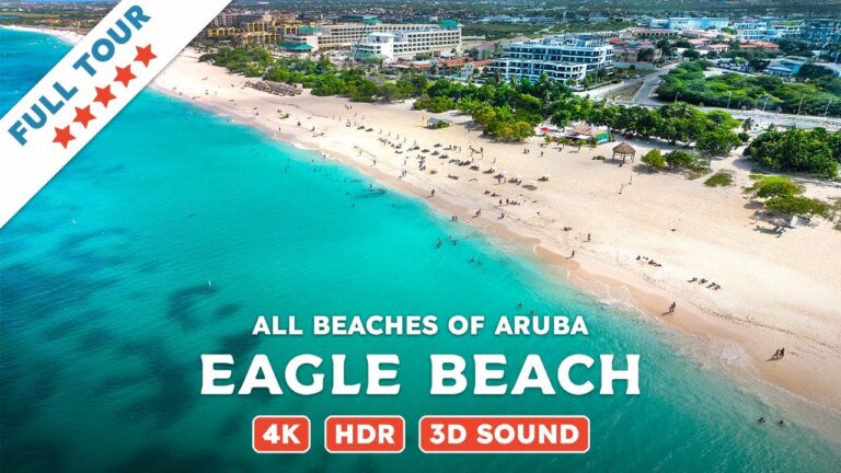 Eagle Beach, Aruba — Beach Walking Videos of ALL Beaches of Aruba (4K, HDR, 3D Sound)
