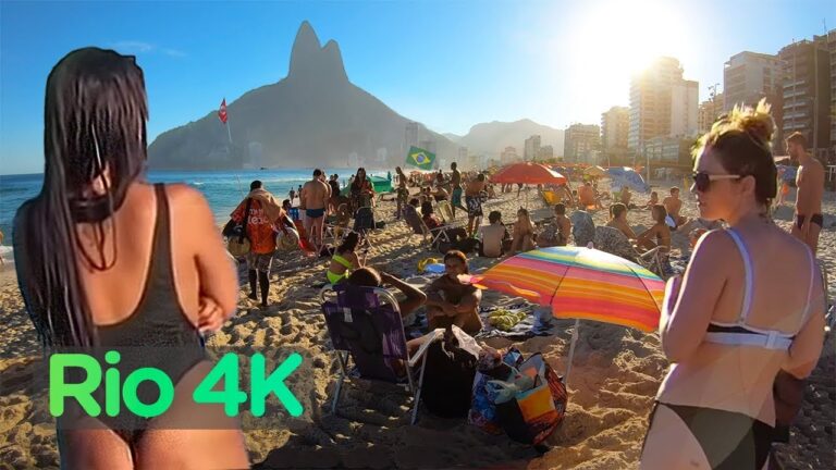 Rio De Janeiro, BRAZIL — IPANEMA Beach, Walking Tour in RIO (Narrated) City Walks ☀️🇧🇷