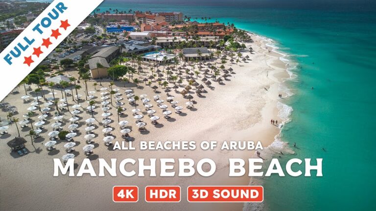 Manchebo Beach, Aruba — Beach Walking Videos of ALL Beaches of Aruba (4K, HDR, 3D Sound)