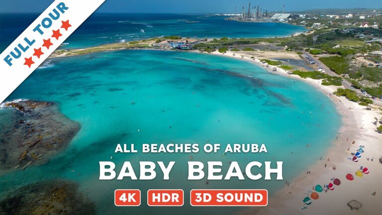 Baby Beach, Aruba — Beach Walking Videos of ALL Beaches of Aruba (4K, HDR, 3D Sound)