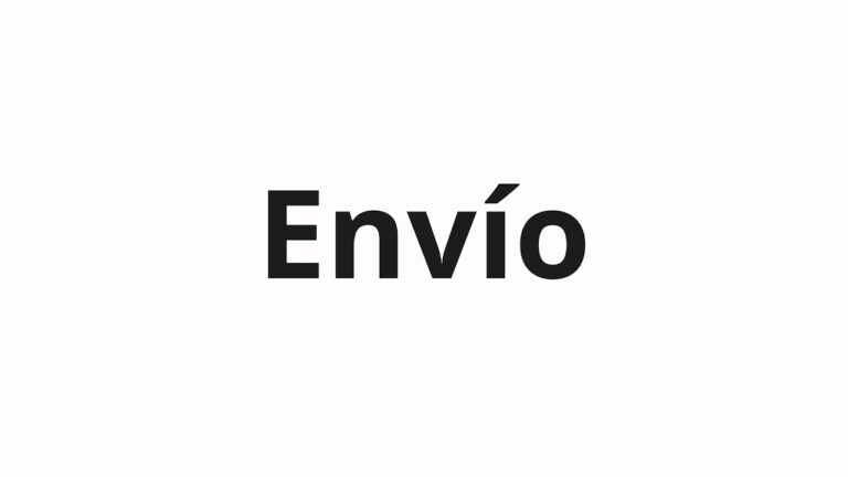 How to pronounce Envío