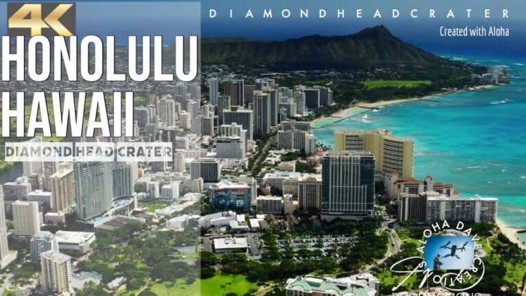 4K Aerial Drone View | Diamond Head Crater [4K] Drone Aerial Film | Music To Relax | #hawaii #aloha